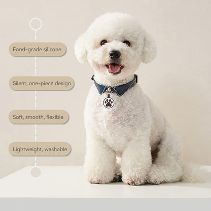 QR Code Cat Tag, Modifiable Pet Online Profile, Multiple Emergency Contact, Scannable QR Code, Instant Location Email Alert, Collar Accessories (Small Breeds - 1", White)