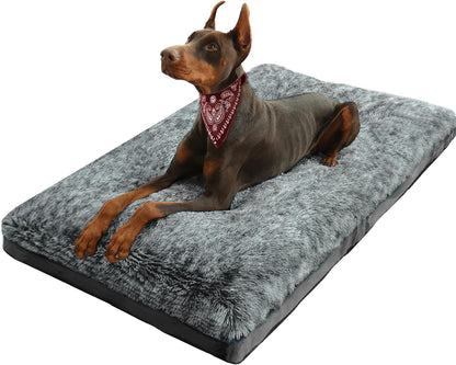 Dog Beds for Large Dogs Fixable Deluxe Cozy Dog Kennel Beds for Crates Washable Dog Bed, 36 X 23 X 3 Inches, Black