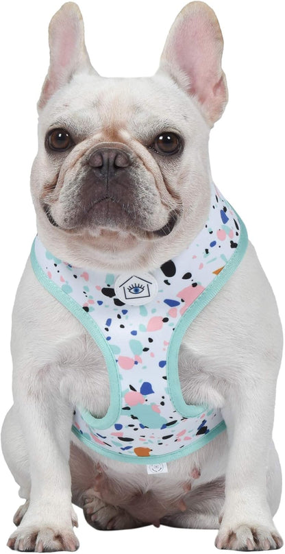 Now House for Pets by Jonathan Adler Terrazzo Reversible Harness, Medium | Stylish, Fashionable, and Functional Way to Keep Your Dog Looking Great | Cute and Adorable Dog Accessories for Pets