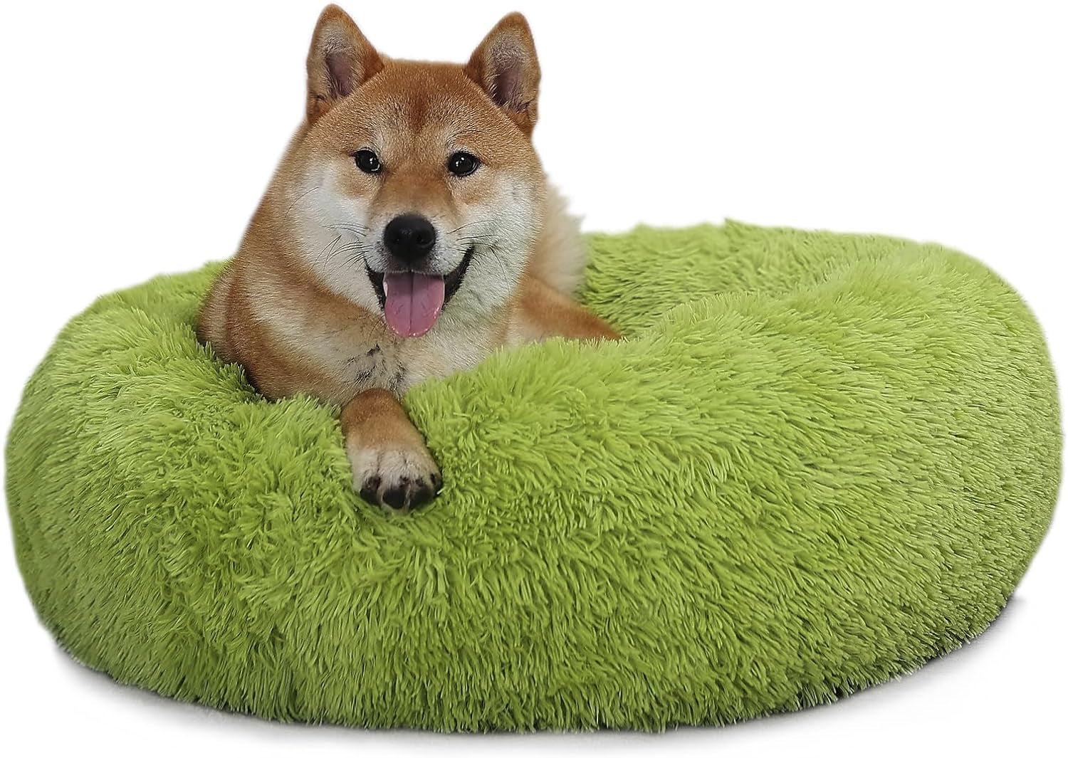 Calming Bed for Dogs 30 Inches Green Dog Beds for Medium Dogs Washable Anti-Anxiety Dog Beds for Medium Dogs