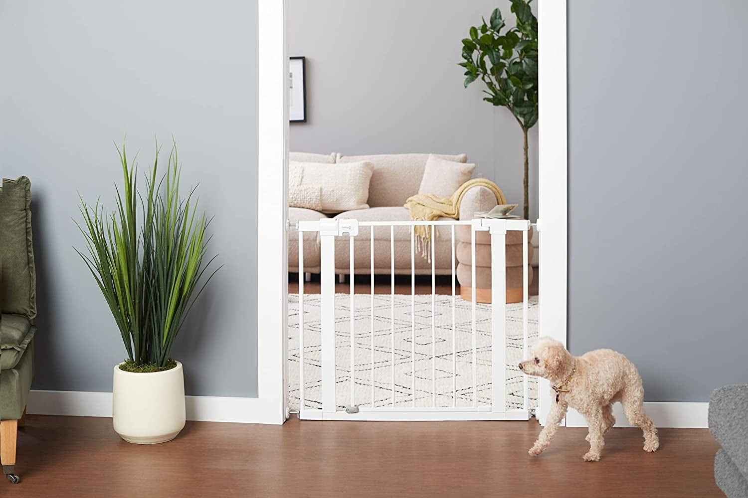 Safety 1St Extra Wide Baby Gate with Door: Premium Child Safety Gate, Extra Tall Baby Gate, Easy Installation, 36" Tall & Wide, Fits between 29" and 47"
