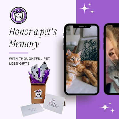 Pet Perennials Healing Hearts Cat Memorial Soy Candle with Feng-Shui Keepsake Stone (Embed) Loss of Cat Gift and Sympathy Card, Cat Memorial Gifts, Loss of Pet Sympathy Gift Memorial Candles