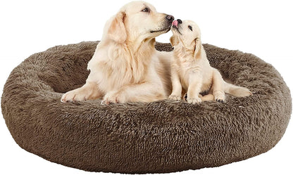 Dog Bed for Medium Large Dogs, 36 Inch Calming Dogs Bed, Washable-Round Cozy Soft Pet Bed for Puppy and Kitten with Slip-Resistant Bottom