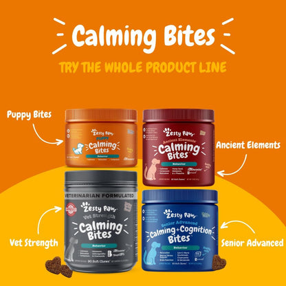 Zesty Paws Calming Chews for Dogs Composure & Relaxation for Everyday Stress & Separation Peanut Butter 50 Count