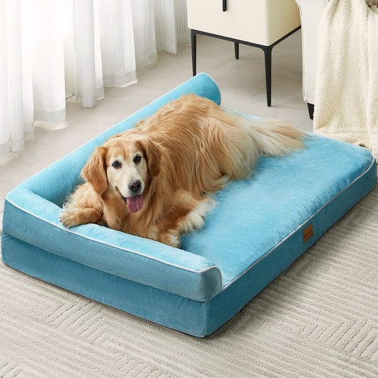 BFPETHOME Orthopedic Dog Bed for Extra Large Dogs-Big Waterproof Sofa Dog Bed with Removable Washable Cover, Large Dog Bed with Waterproof Lining and Nonskid Bottom,Pet Bed for Large Dogs.