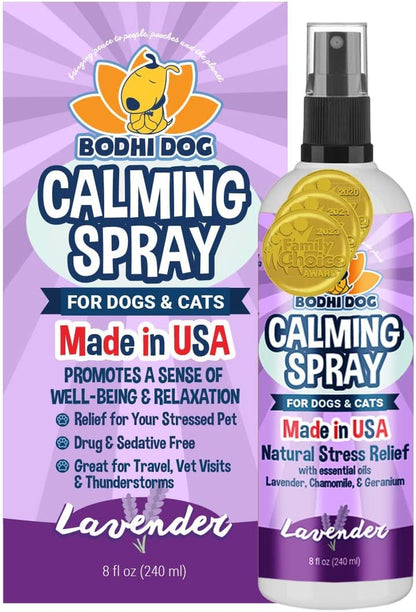 Bodhi Dog Natural Dog Cologne | Premium Scented Deodorizing Body Spray for Dogs & Cats | Neutralizes Strong Odors | Dog Perfume with Natural Dog Conditioner | Made in USA (Calming Lavender, 8 Fl Oz)