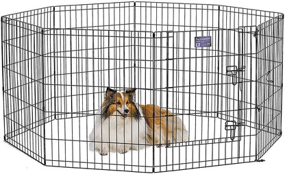 Midwest Homes for Pets Foldable Metal Dog Exercise Pen / Pet Playpen, 48'H X 24'W