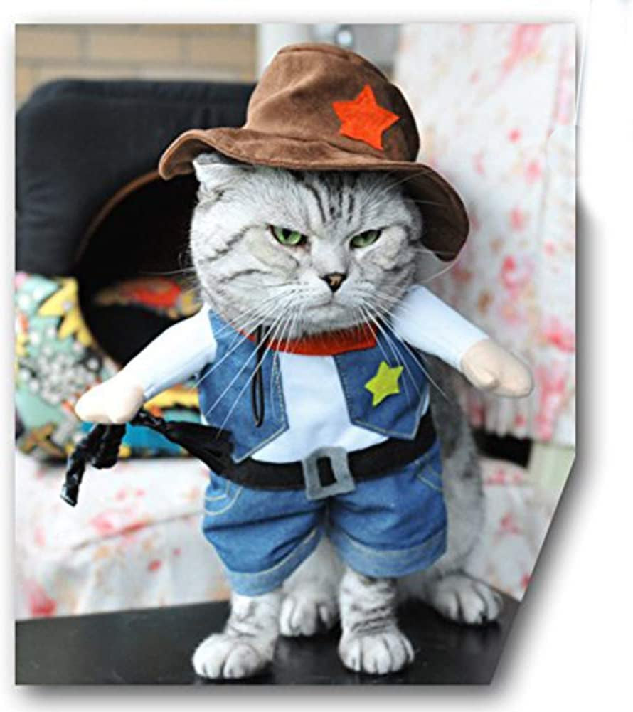 NACOCO Pet Policeman Costumes Dog and Cat Halloween Suits (X-Large)