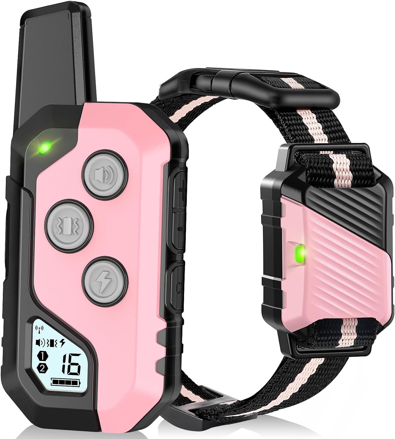 Dog Shock Collar, IP67 Waterproof Dog Training Collar with Remote, 3 Training Modes, Shock, Vibration and Beep, Rechargeable Electric Shock Collar for Large Medium Small Dog