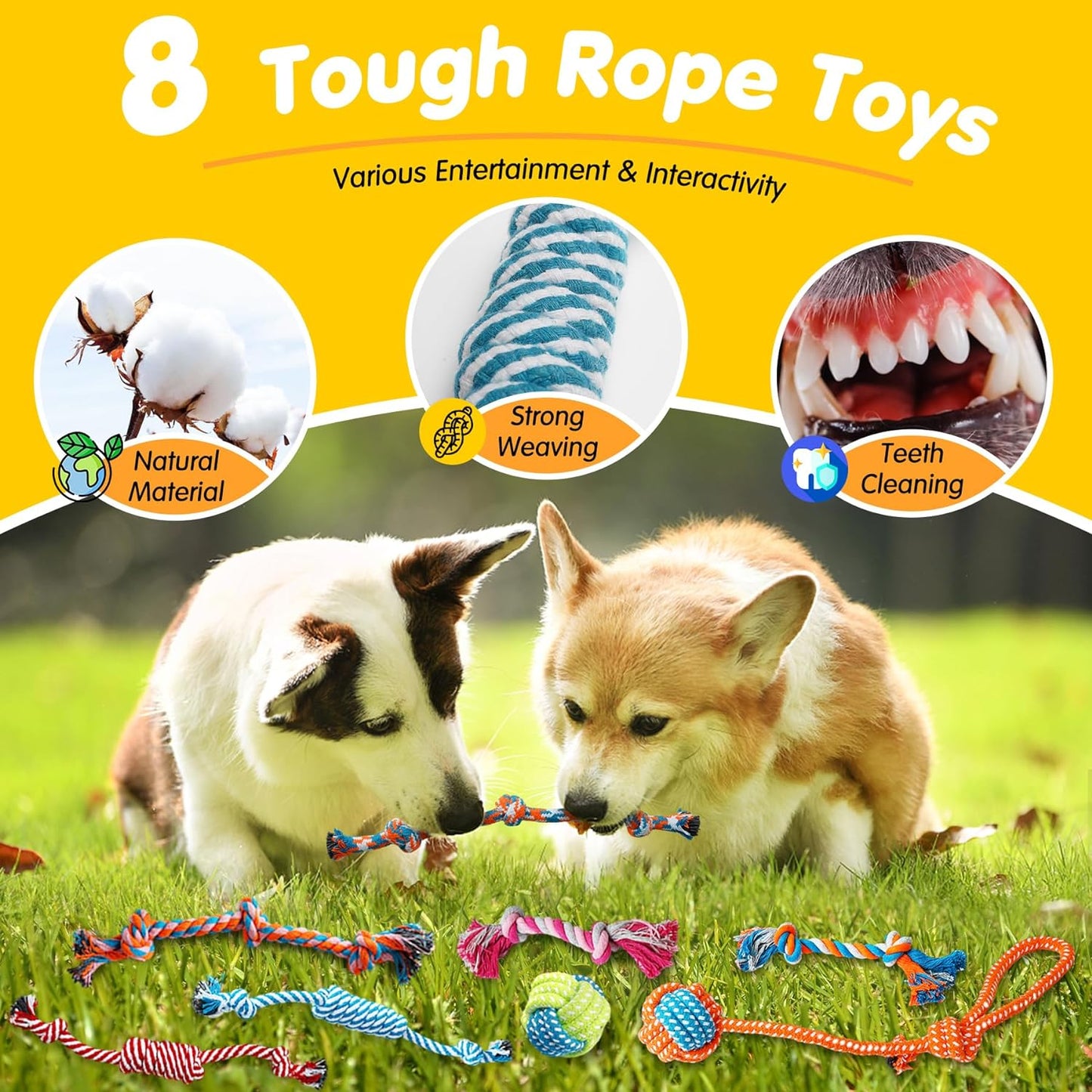 Zeaxuie 20 Pack Luxury Puppy Toys for Teething Small Dogs, Puppy Chew Toys with Rubber Toys, Ropes and More Squeaky Toys