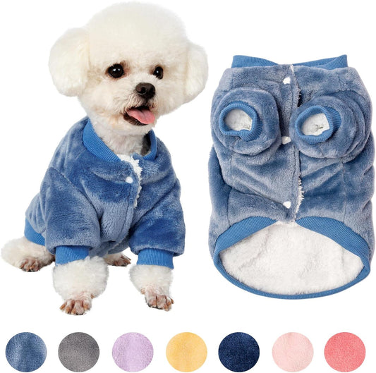 Fabricastle Dog Sweater, Dog Clothes, Dog Coat, Dog Jacket for Small or Medium Dogs Boy or Girl, Ultra Soft and Warm Cat Pet Sweaters (Steel Blue, X-Small)