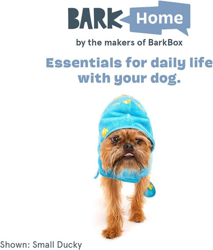 Barkbox - Premium Absorbent Hooded Dog Bathrobe Towel Bundle - Quick Drying Pet Towel for Bath & Beach Trips - Luxurious & Soft Bathrobe Towel for Dogs of All Breeds - Lion & Rhino - Medium