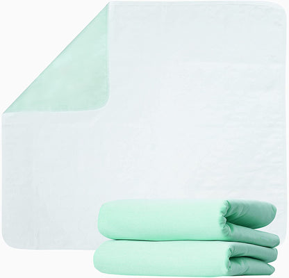 GREEN LIFESTYLE Washable Underpads - Large Bed Pads for Use as Incontinence Bed Pads, Reusable Pet Pads, Great for Dogs, Cats, Bunny, Seniors Bed Pad (Pack of 2 - 34X36)