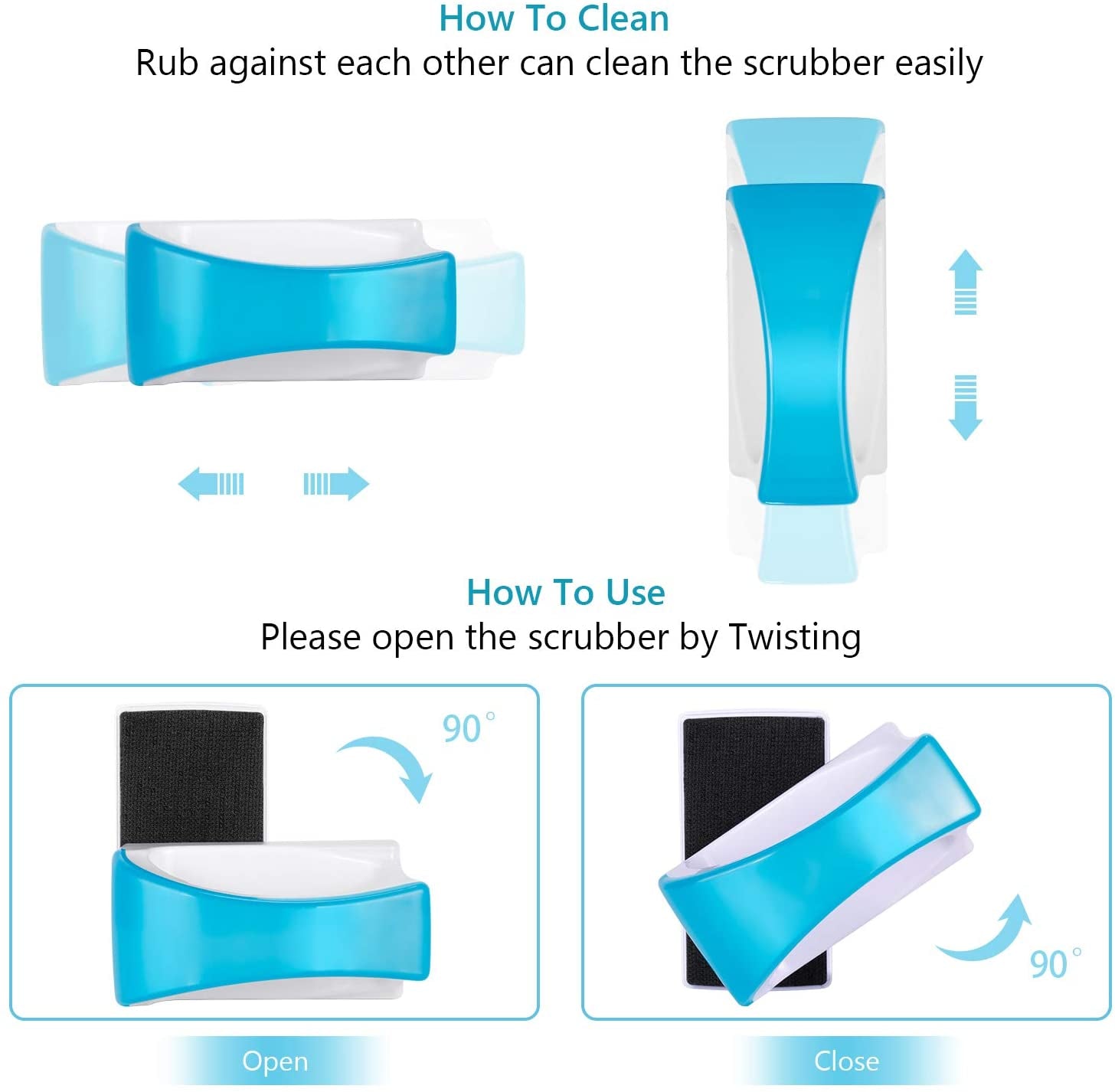 Magnetic Aquarium Fish Tank Glass Algae scrapers Glass Cleaner Scrubber Clean Brush [Floating,Scratch-Free,Non-Slip,magnetizing] S