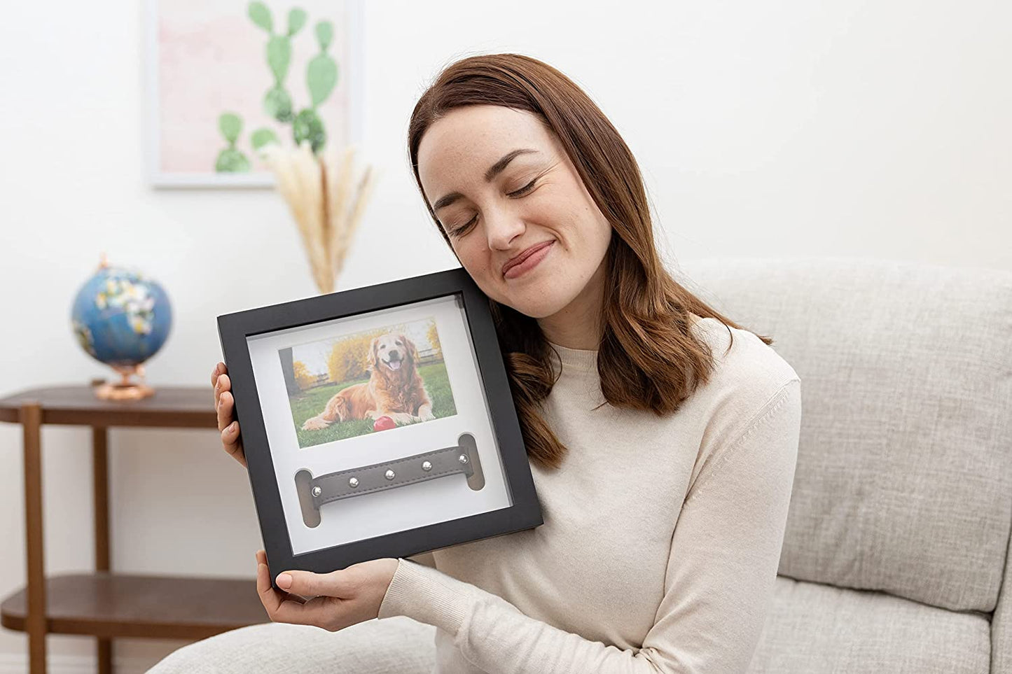 Dog Memorial Picture Frame with 5 Display Options- Dog Collar Memorial Frame Gift - Cat or Dog Pet Loss Gift for a Grieving Friend - Pet Remembrance Gift and Sympathy Photo Keepsake