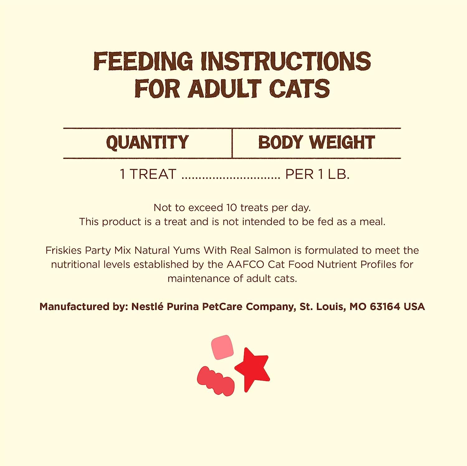 Friskies Made in USA Facilities Cat Treats, Party Mix Seafood Lovers Crunch - (10) 2.1 Oz. Pouches