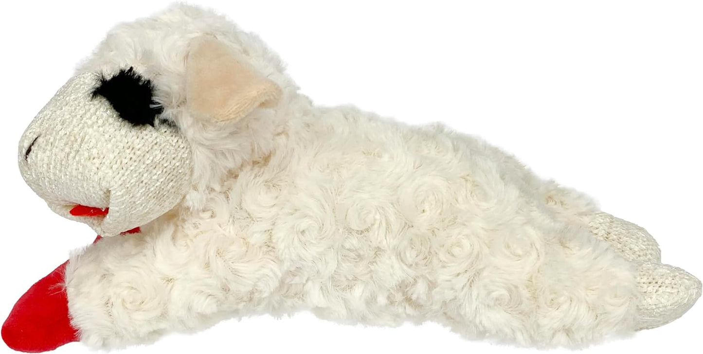 Multipet INTERNATIONAL 843140 Lambchop Plush Squeak Toy Mini for Pets, 6-Inch, White, Small