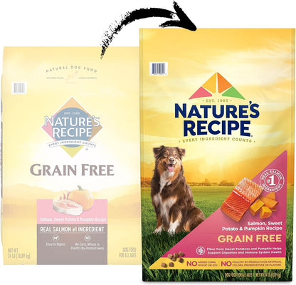 Nature′S Recipe Dry Dog Food, Grain Free Salmon, Sweet Potato & Pumpkin Recipe, 4 Lb. Bag