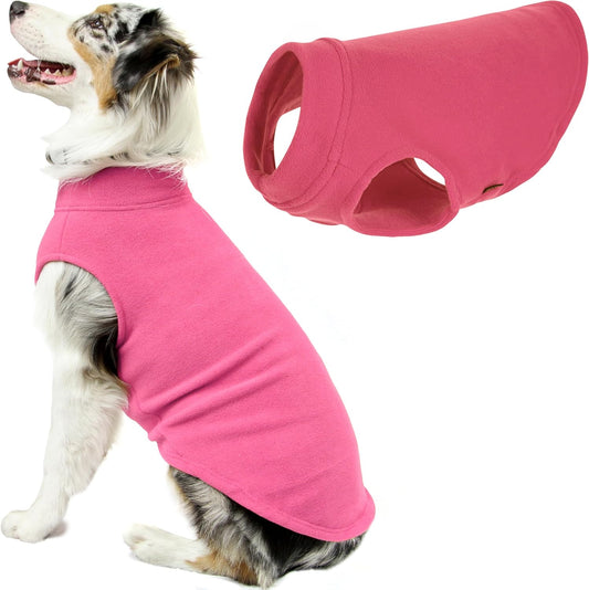 Gooby Stretch Fleece Vest Dog Sweater - Pink, 6X-Large - Warm Pullover Fleece Dog Jacket - Winter Dog Clothes for Small Dogs Boy or Girl - Dog Sweaters for Small Dogs to Dog Sweaters for Large Dogs