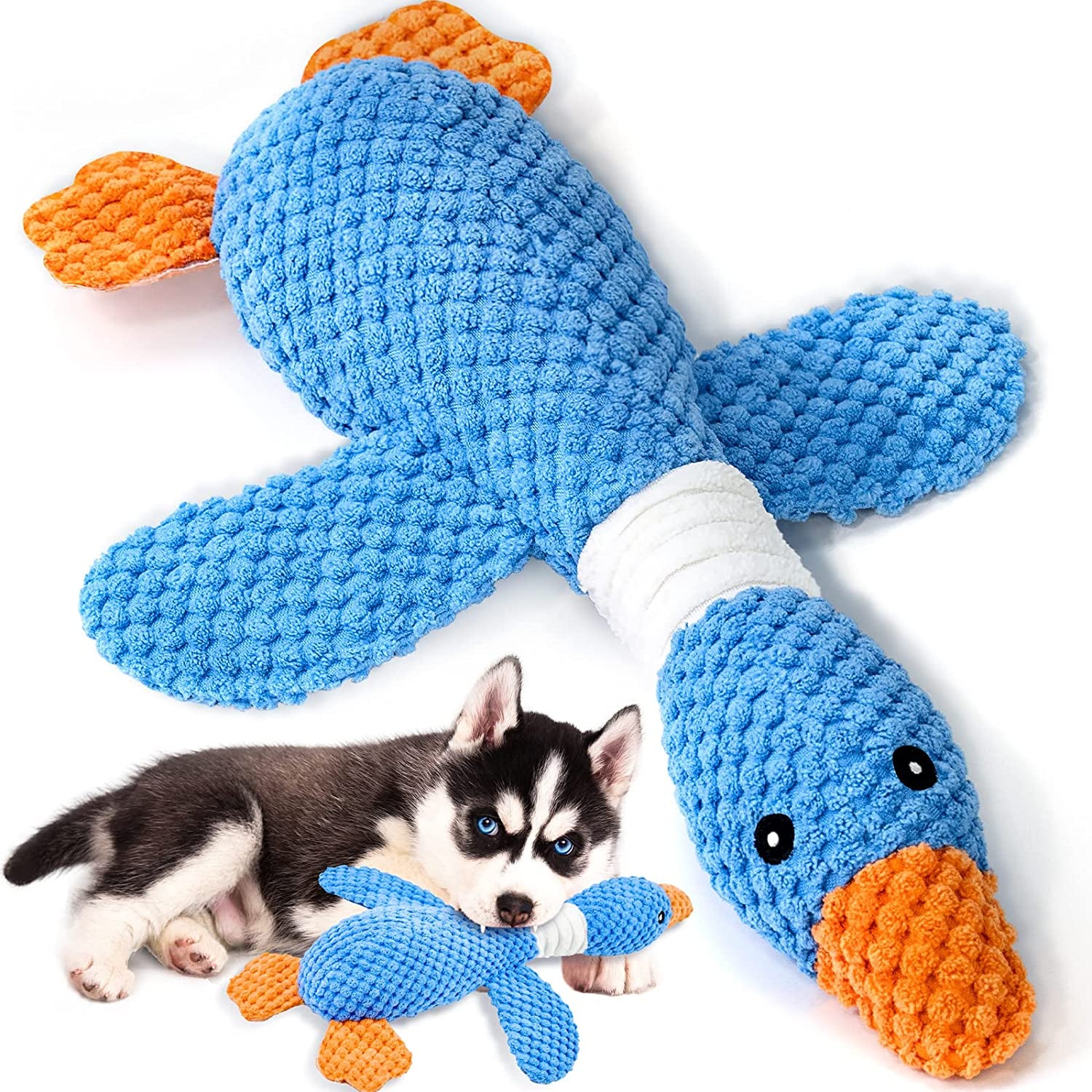 Vitscan Squeaky Dog Toys for Small Dogs/Puppy Toys to Keep Them Busy/Puppy Chew Toys for Teething/Dog Chew Toys for Aggressive Chewers Medium Large Breed/Cute Goose Interactive Dog Toys