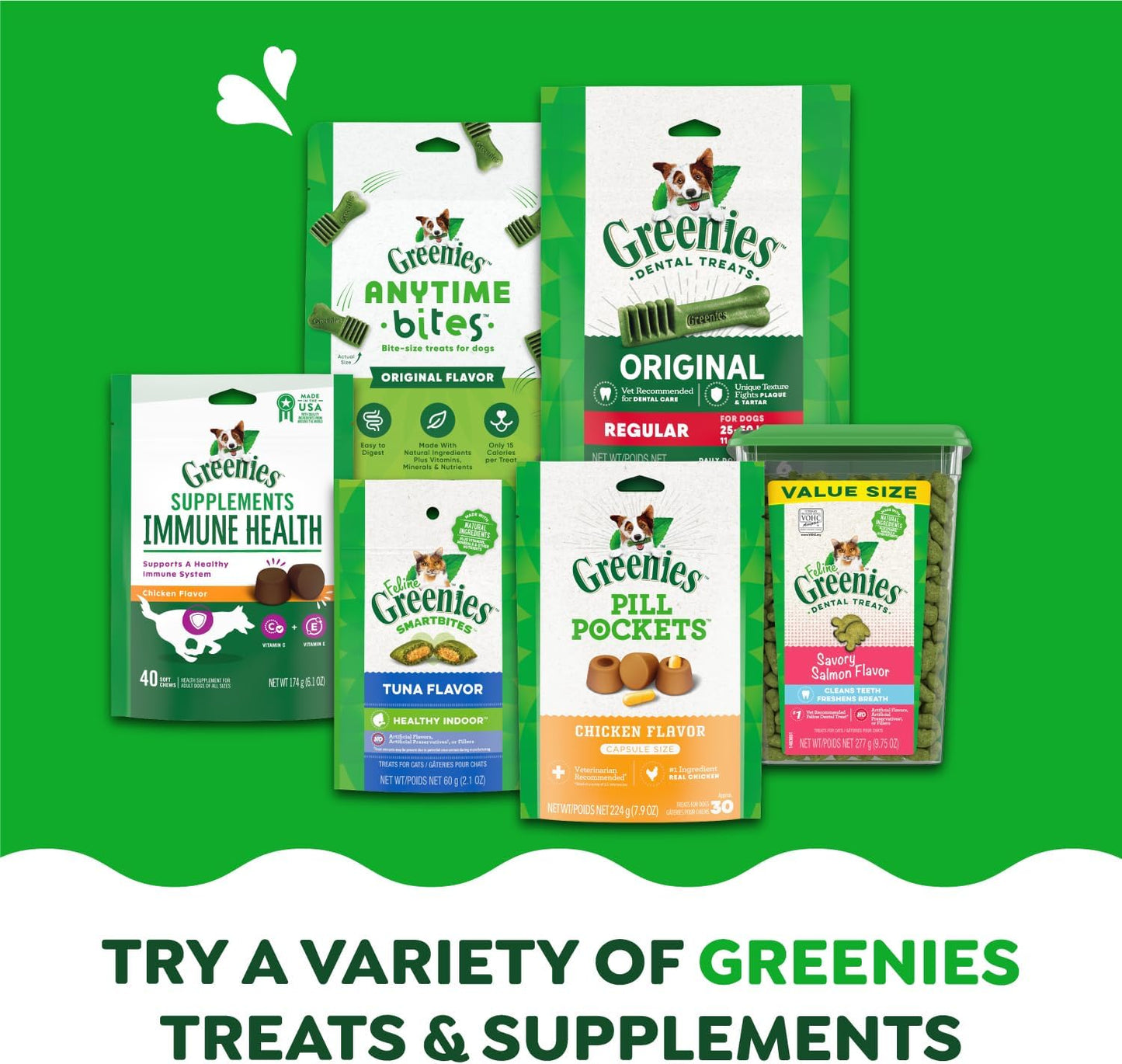 GREENIES PILL POCKETS for Dogs Capsule Size Natural Soft Dog Treats with Real Peanut Butter, 15.8 oz. Pack (60 Treats)