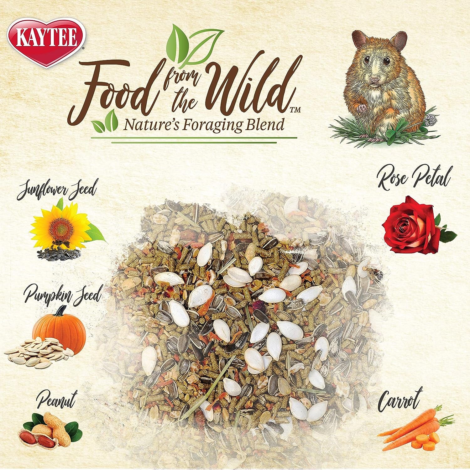 Kaytee Food from The Wild Natural Pet Hamster Food, 2 Pound