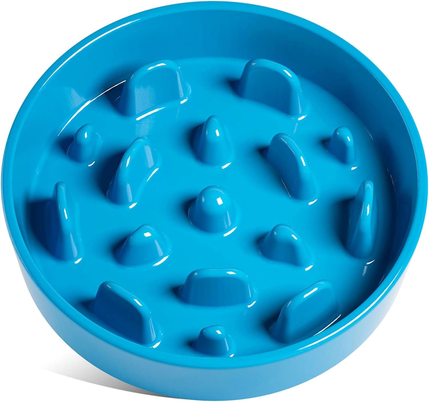 LE TAUCI Slow Feeder Dog Bowls Ceramic, 3 Cups Slow Feeding Dog Bowl Medium Large Breed, Maze Dog Bowl for Fast Eaters, Dog Dishes to Slow down Eating, Puzzle Dog Food Bowl, Dog Maze Bowl, Vortex Blue