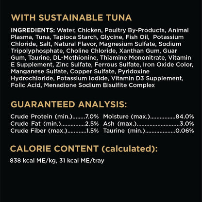 SHEBA PERFECT PORTIONS Cuts in Gravy Adult Wet Cat Food Trays (24 Count, 48 Servings), Gourmet Salmon, Sustainable Tuna, and Delicate Whitefish & Tuna Entrée, Easy Peel Twin-Pack