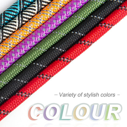 Fida Durable Slip Lead Dog Leash Bulk Pack of 5, Heavy Duty 1/2" X 6 FT Comfortable Strong Rope Slip Leash for Large, Medium & Small Dogs No Pulling Pet Training Leash with Highly Reflective (Mixed)