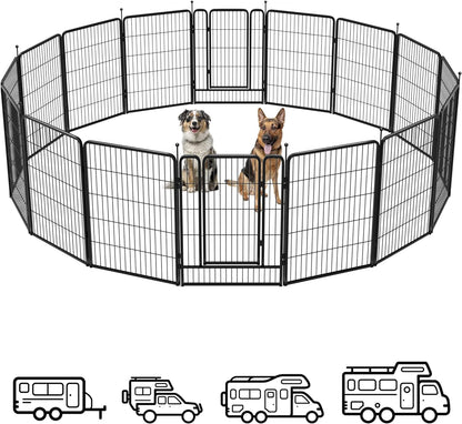 FXW Instant Dog Playpen Designed for RV Trips, 32" Height for Medium Dogs│Patented