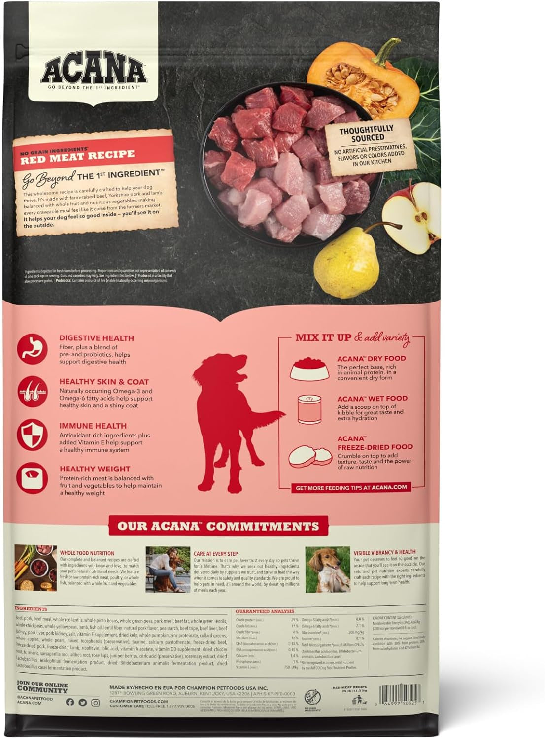 ACANA Singles Limited Ingredient Dry Dog Food, Grain Free Lamb & Apple Dog Food Recipe, 22.5Lb