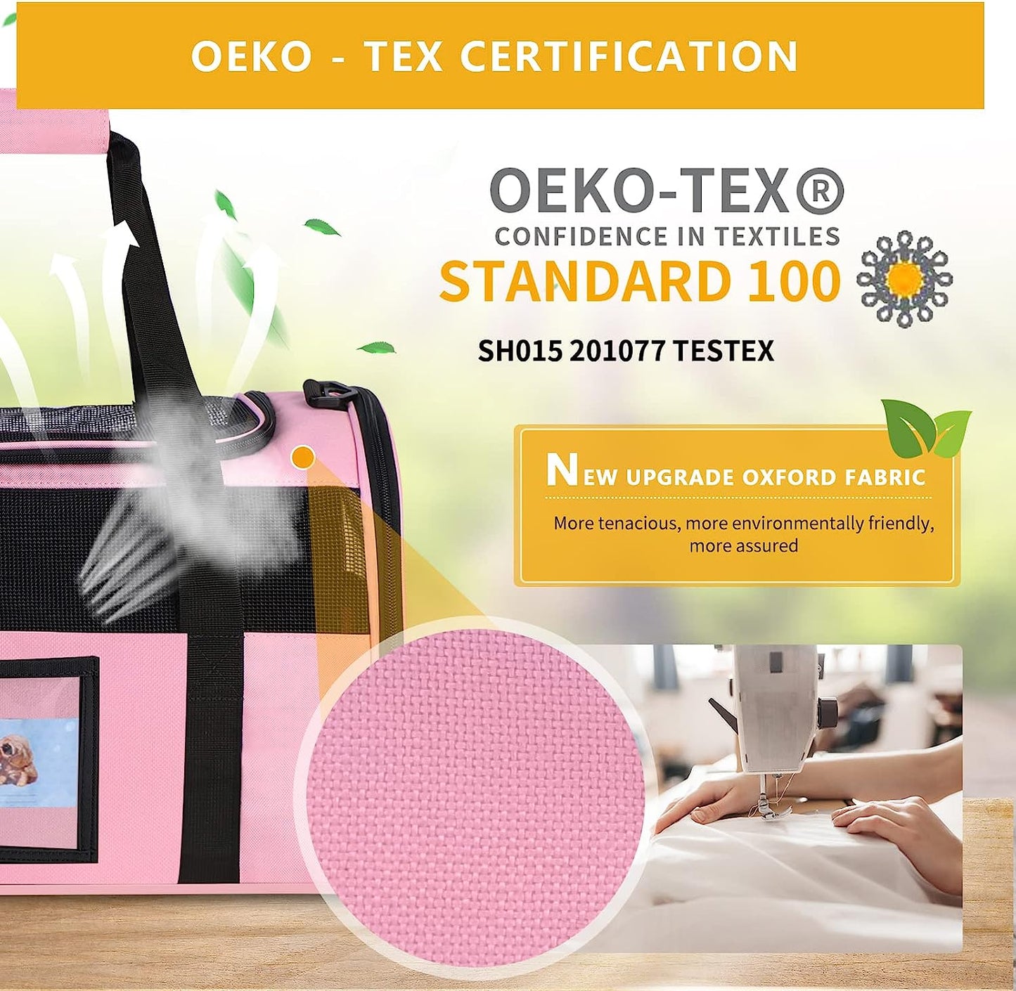 Pet Carrier Airline/Tsa Approved Small Dogs, Kitten, Carriers for Small Medium Cats under 15Lb, Collapsible Soft Sided Cat Travel Carrier-Grey