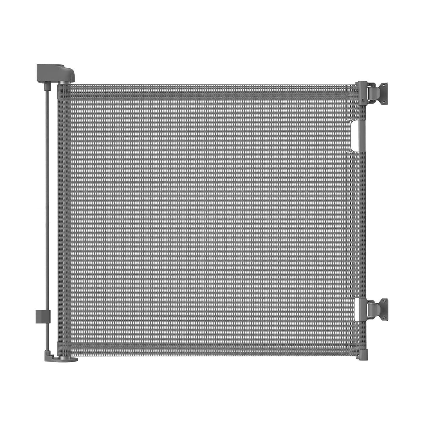 Retractable Baby Gate,Mesh Baby Gate or Mesh Dog Gate,33" Tall,Extends up to 71" Wide,Child Safety Gate for Doorways,Stairs,Hallways,Indoor/Outdoor(Grey,33"X71")