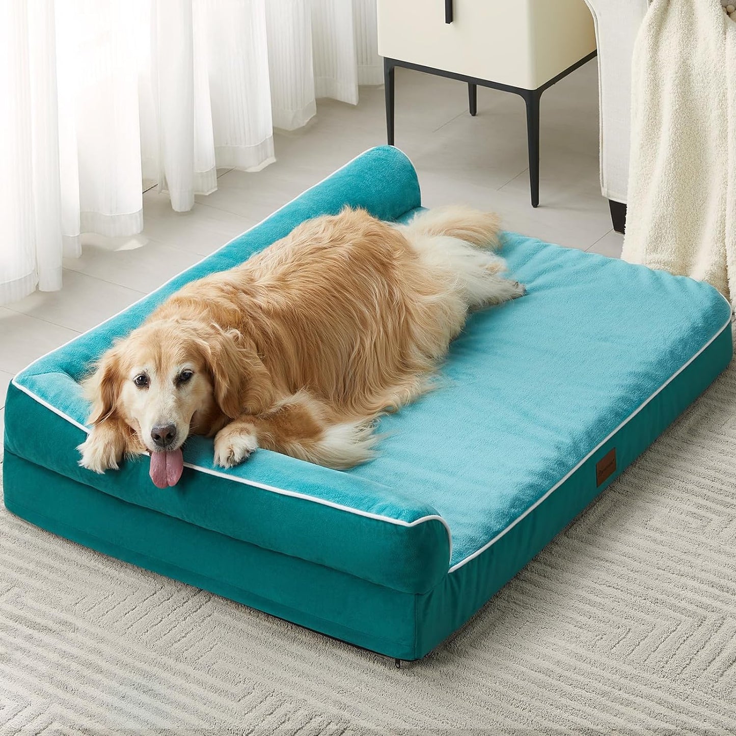 BFPETHOME Orthopedic Dog Bed for Extra Large Dogs-Big Waterproof Sofa Dog Bed with Removable Washable Cover, Large Dog Bed with Waterproof Lining and Nonskid Bottom,Pet Bed for Large Dogs.