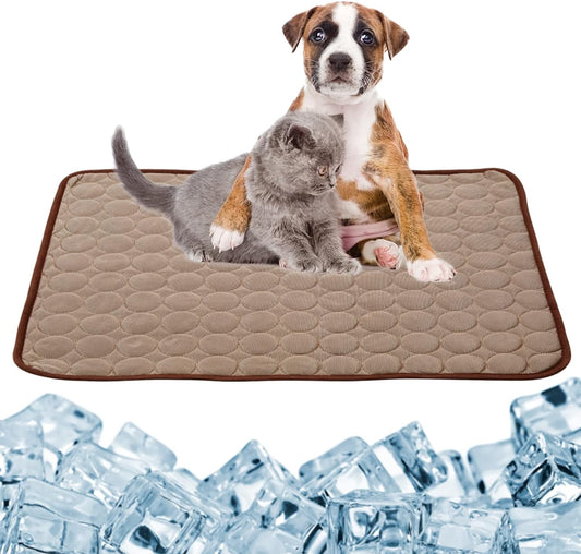 Dgdgbaby Dog Cooling Mat Large Cooling Pad Summer Pet Bed for Dogs Cats Kennel Pad Breathable Pet Self Cooling Blanket Dog Crate Sleep Mat Machine Washable