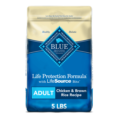 Blue Buffalo Life Protection Formula Natural Adult Dry Dog Food, Chicken and Brown Rice 5 Lb. Bag