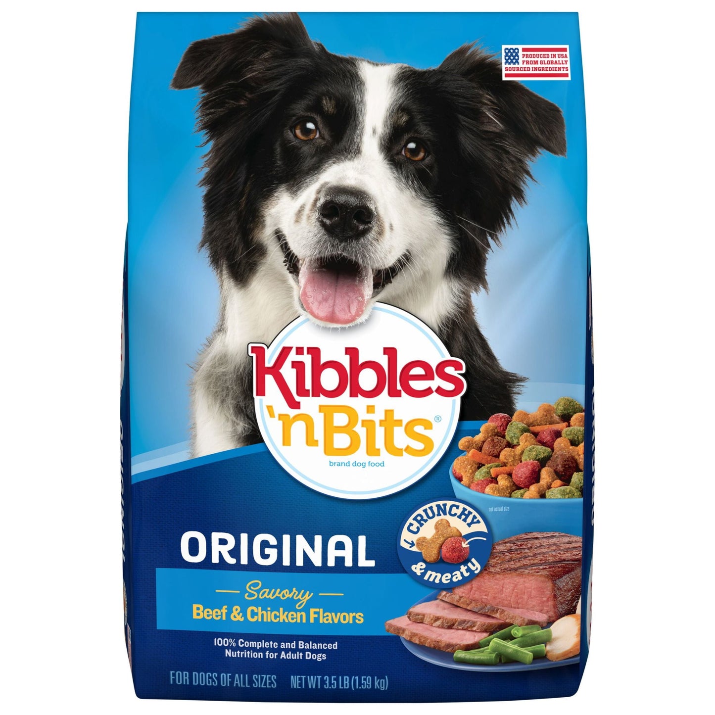 Kibbles 'N Bits Original Savory Beef & Chicken Flavors Dry Dog Food, 45 Lb. Bag