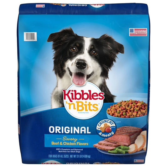 Kibbles 'N Bits Original Savory Beef & Chicken Flavors Dry Dog Food, 45 Lb. Bag