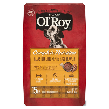 Ol' Roy Complete Nutrition Roasted Chicken & Rice Flavor Dry Dog Food, 4 Lbs