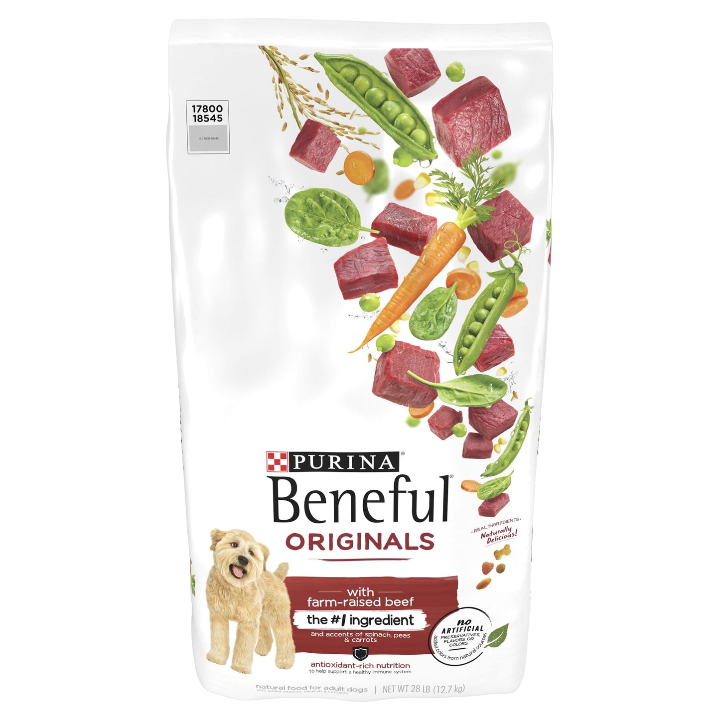 Purina Beneful Dry Dog Food for Adult Dogs Originals, High Protein Farm Raised Real Beef, 14 Lb Bag