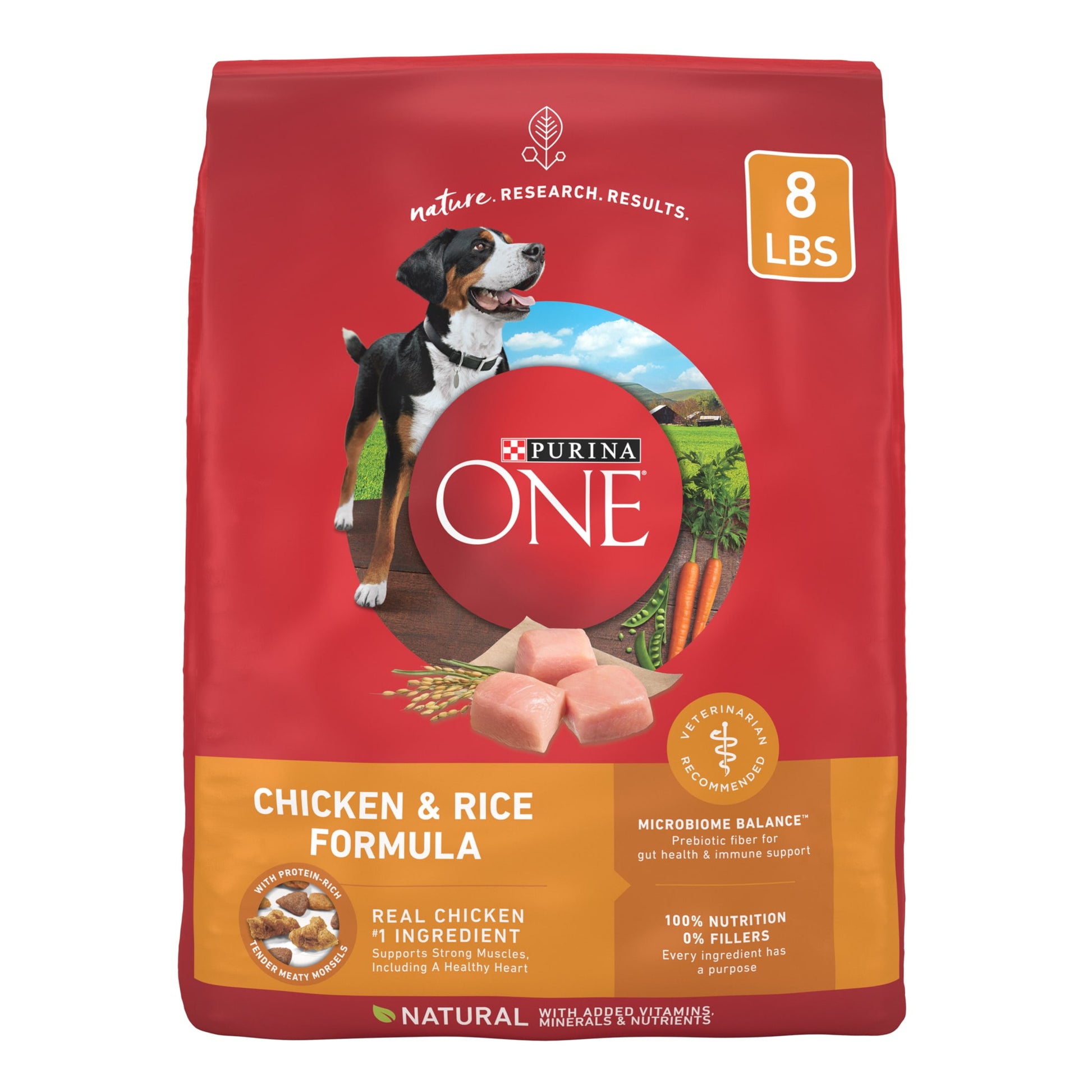 Purina One Dry Dog Food for Adult Dogs High Protein, Real Chicken & Rice, 16.5 Lb Bag