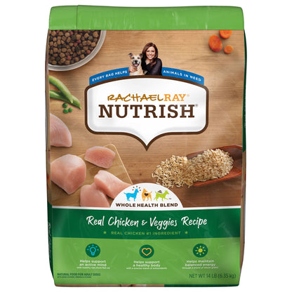 Rachael Ray Nutrish Real Chicken & Veggies Recipe Dry Dog Food, 14 Lb. Bag