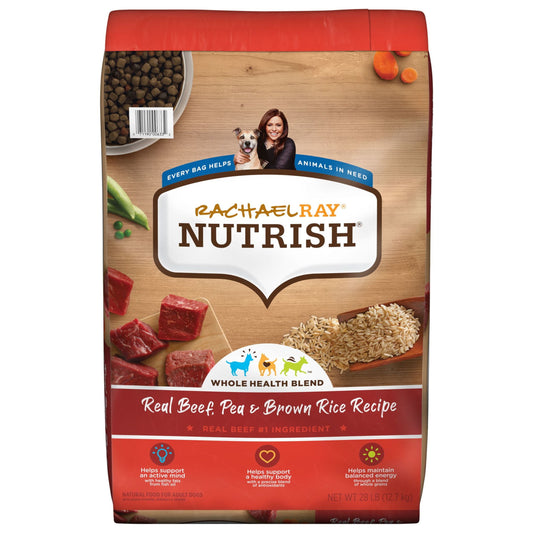 Rachael Ray Nutrish Real Beef, Pea & Brown Rice Recipe Dry Dog Food, 40 Lb. Bag