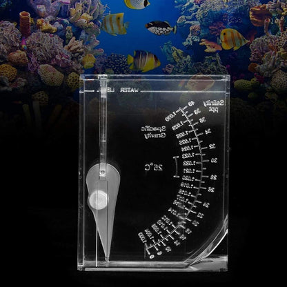 Hydrometer, Seawater Salt Meter, Aquarium Fish Tank Water Test Hydrometer Salinity Measuring Device Tester for Pond Saltwater Fishtank Salinity Tester Aquarium Hydrometers Salinity Meter Water Tester