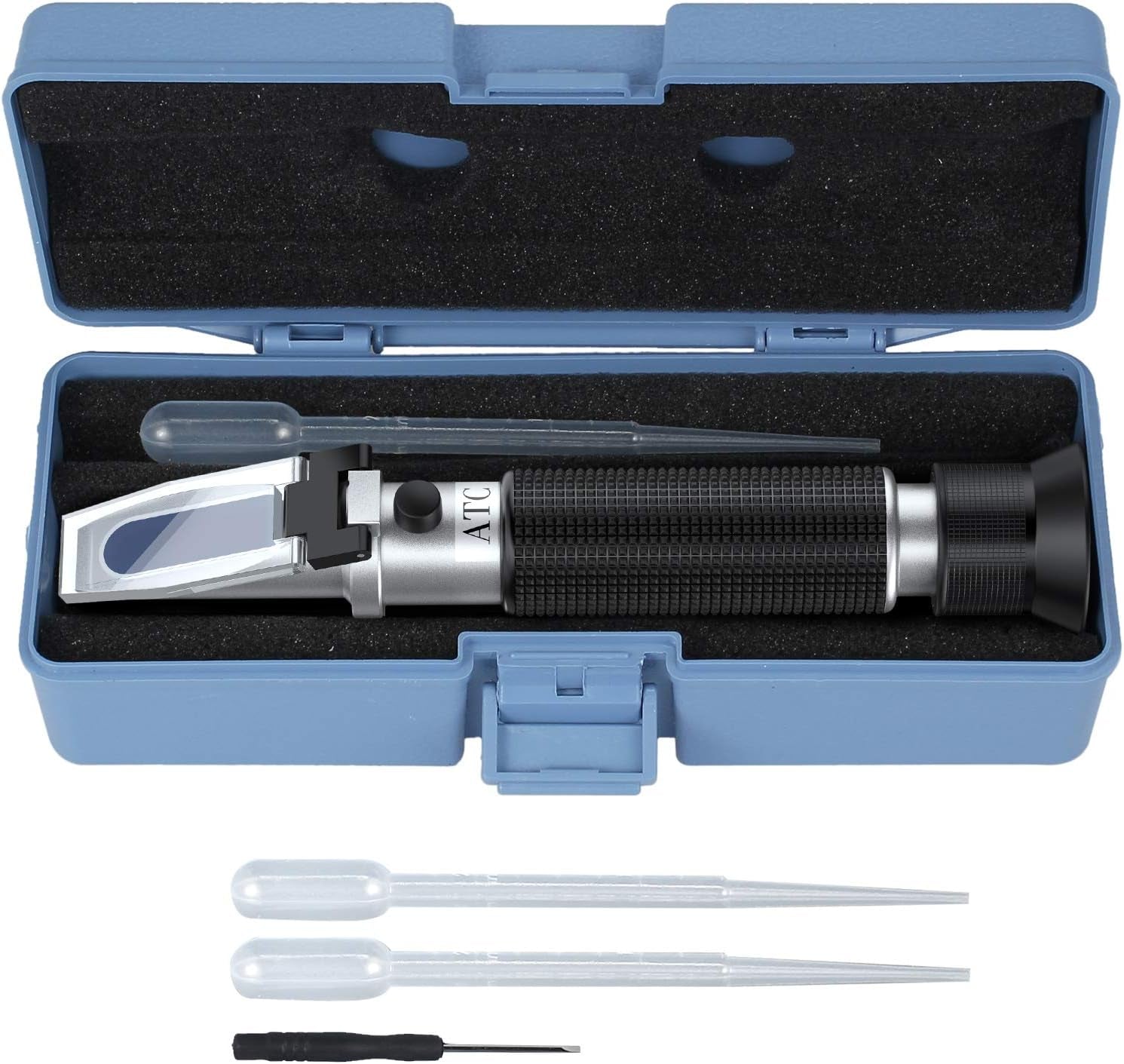 AUTOUTLET Salinity Refractometer Saltwater Aquarium for Seawater, Pool, Tank, Marine, Fishkeeping, 0-100PPT & 1.000-1.070 Salinity Tester with ATC Function Salinity Hydrometer Kit