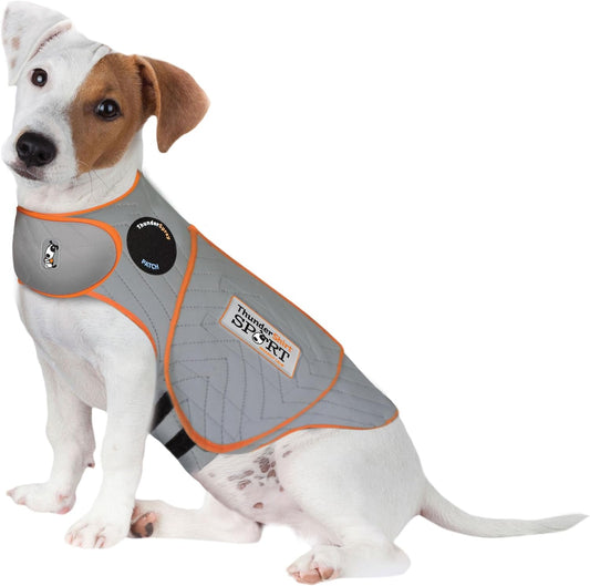 Thundershirt Dogs Clothing Thundershirt Dog Anxiety Jacket, Platinum, Small