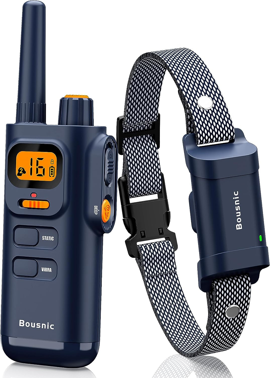 Bousnic Dog Shock Collar with Remote - [New Edition] 4000FT Dog Training Collar for Large Medium Small Dogs (8-120Lbs) Rechargeable E Collar with Beep, Vibration, Safe Shock