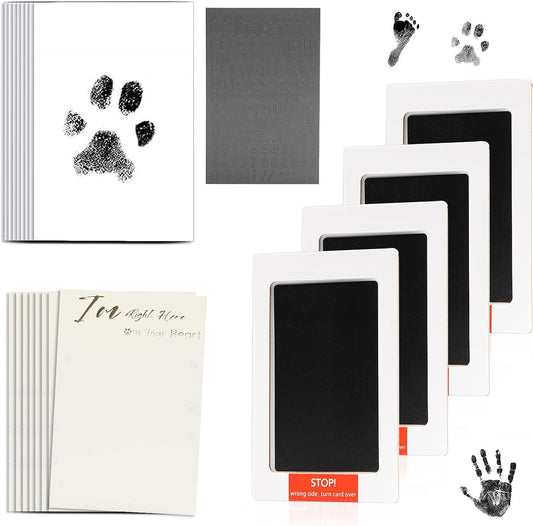 Inkless Paw Print Kit,Dog Paw Print Kit,Dog Nose Print Kit,Clean Touch Ink Pads and Imprint Cards,Pet Paw Print Impression Kit for Dogs Cats Footprint Keepsake