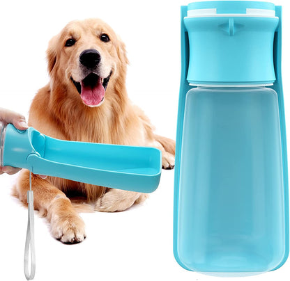 Portable Dog Water Bottle Dispenser for Walking 19OZ Foldable Dog Water Dispenser Portable Pet Water Bottles for Puppy Small Medium Large Dog Water Bowl Dog Accessories