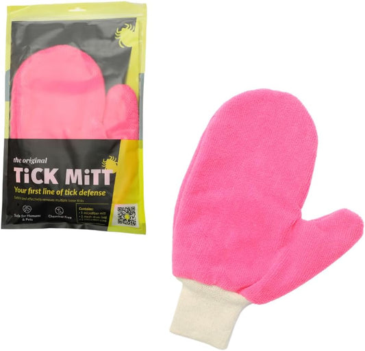 Pink Tick Defense Glove - Protective Tool for Humans and Pets - Safely Handle Ticks with Ease - Durable, Comfortable, and Easy to Use Tick Management Glove